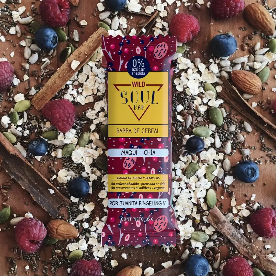 Barritas Veganas De Dátiles Con Maqui Y Chía Wild Foods Soul - Imagen 2
