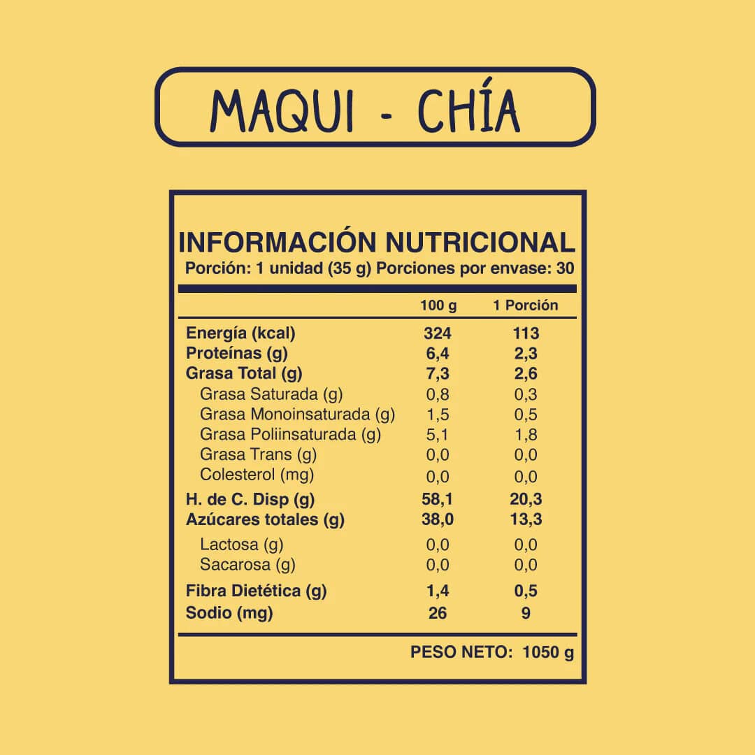 Barritas Veganas De Dátiles Con Maqui Y Chía Wild Foods Soul - Imagen 3
