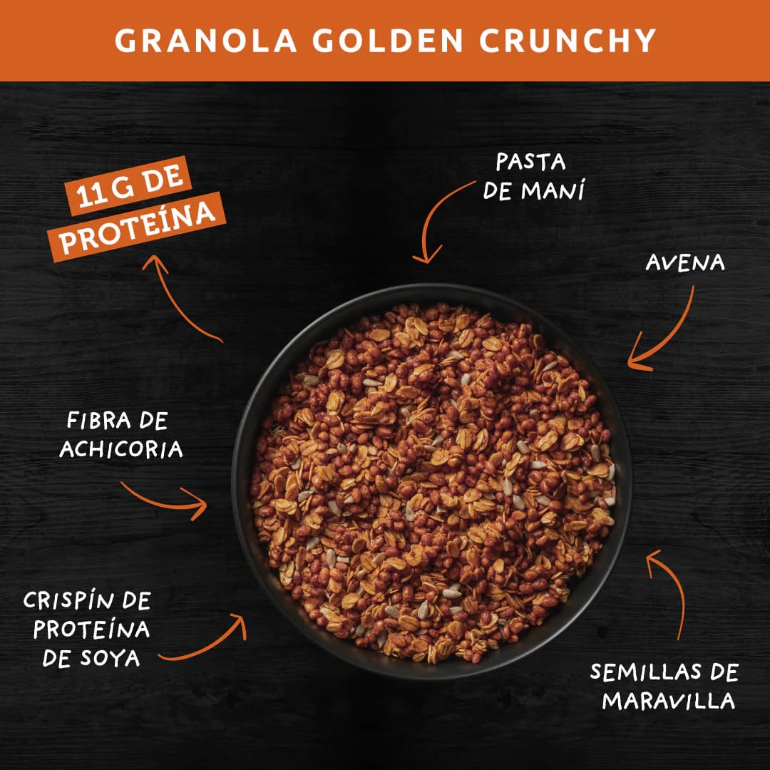 Cereal Vegano Y Proteico Granola Golden Crunchy Wild Foods - Imagen 2