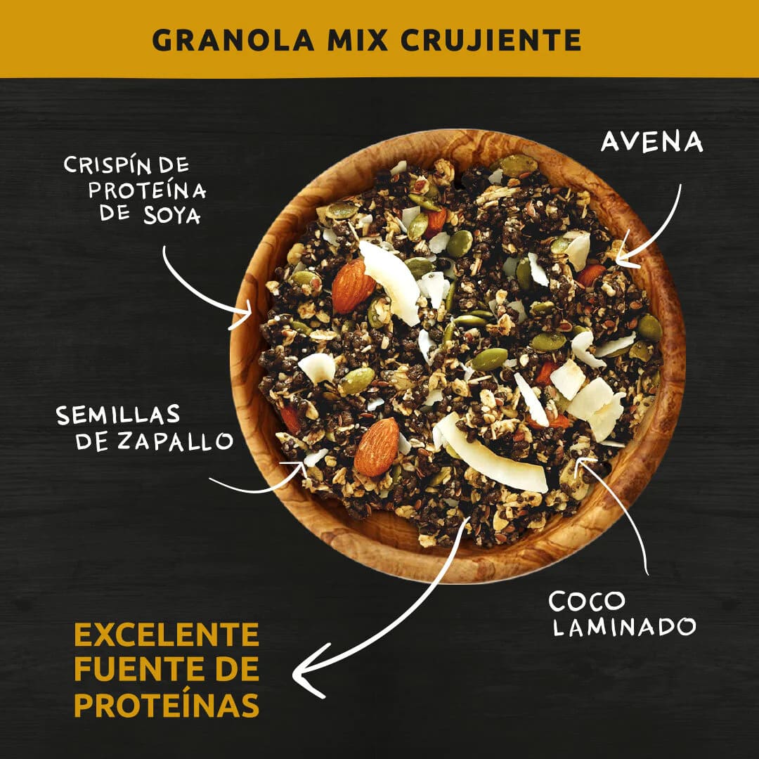 Cereal Vegano Y Proteico Granola Mix Crujiente Wild Foods - Imagen 3