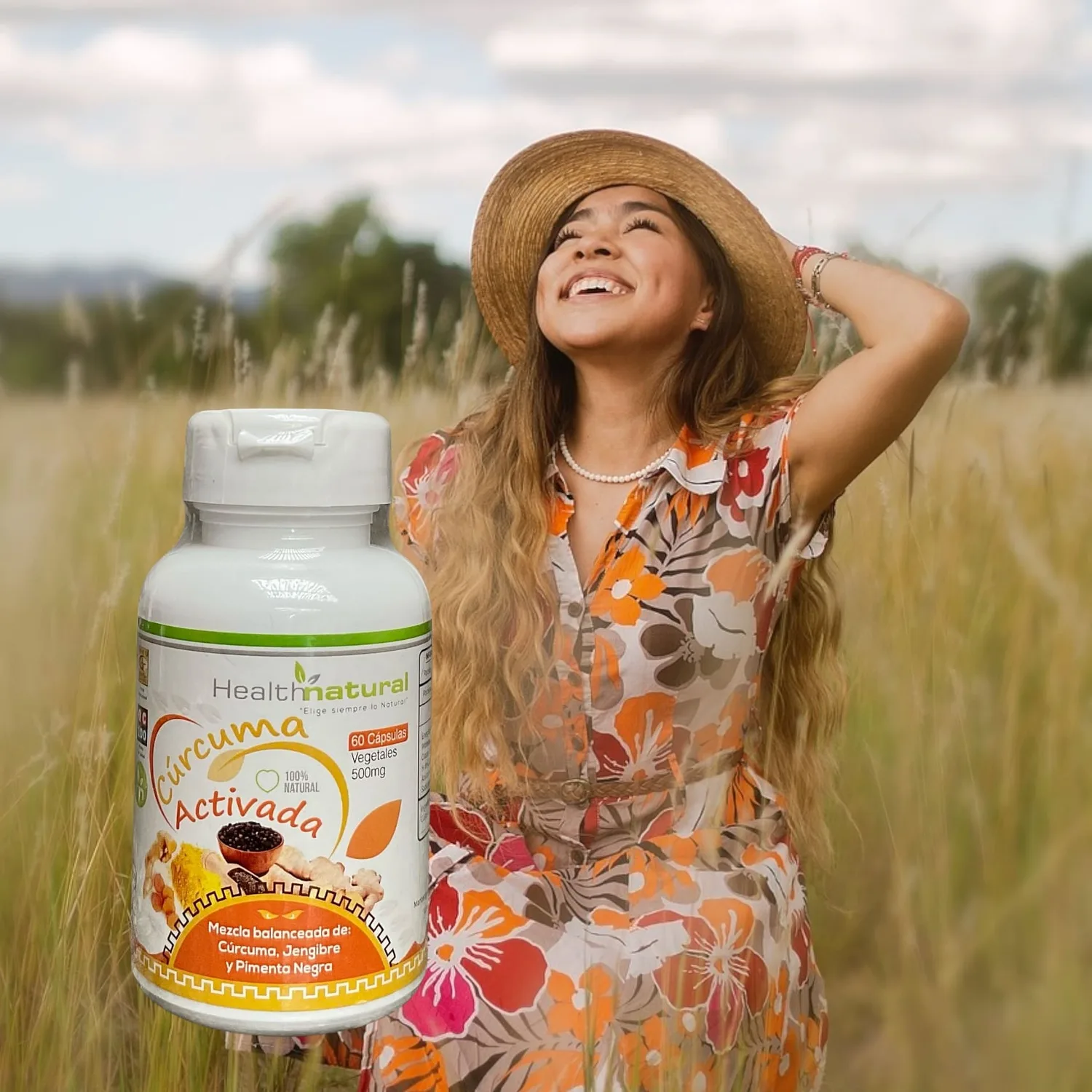 Cúrcuma activada Health Natural 60 cápsulas vegetales - 500 mg - Imagen 5