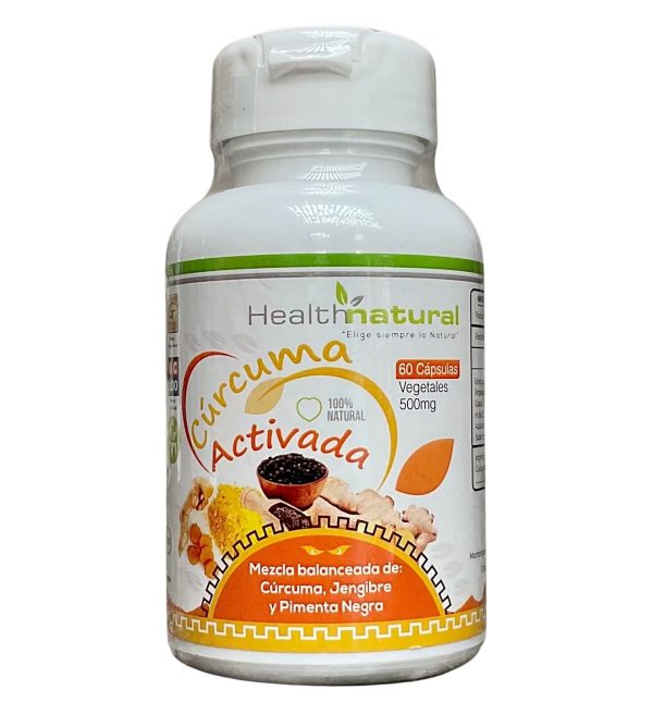 Cúrcuma Activada Health Natural 60 cápsulas vegetales de 500 mg