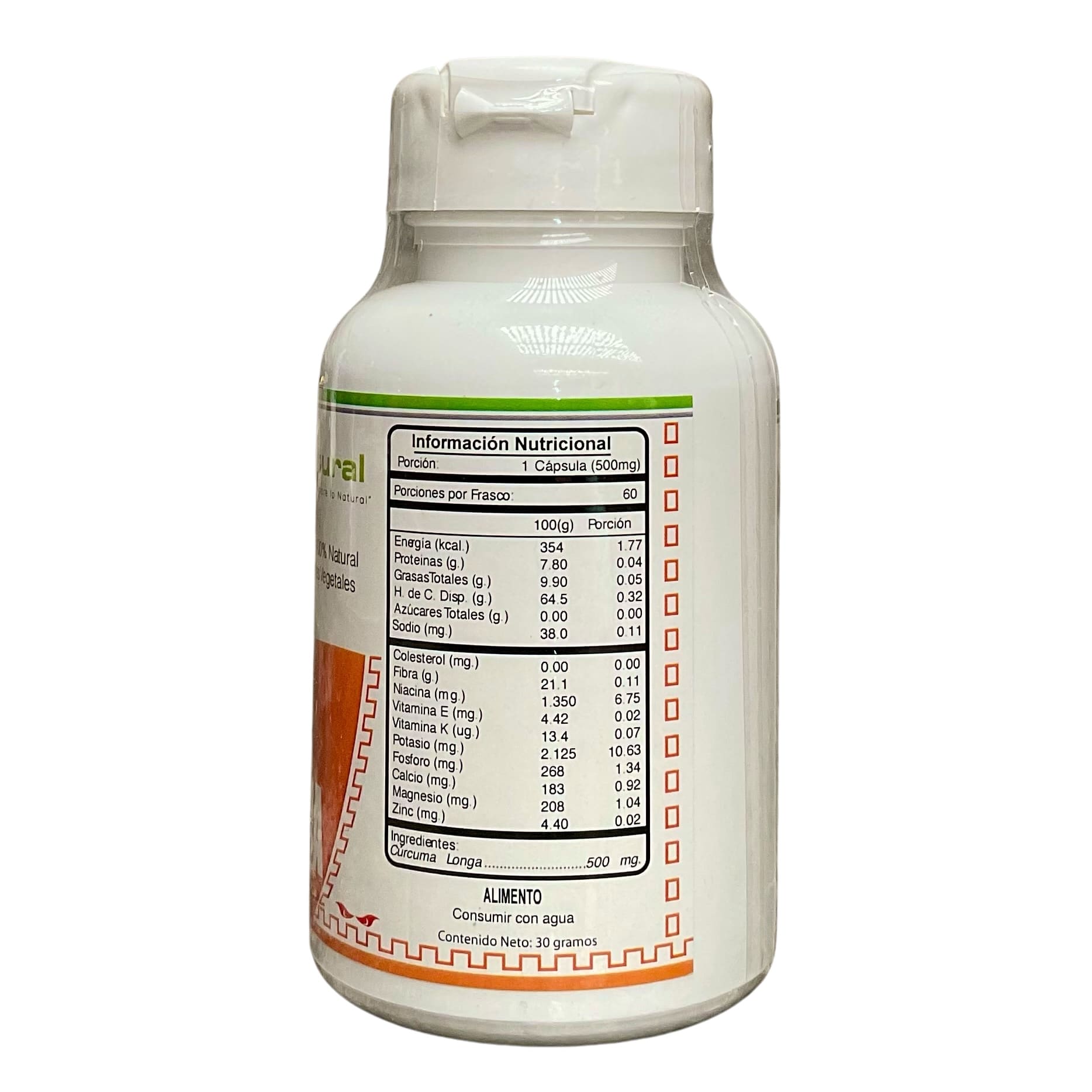Cúrcuma Health Natural 60 cápsulas - 500 mg - Imagen 2