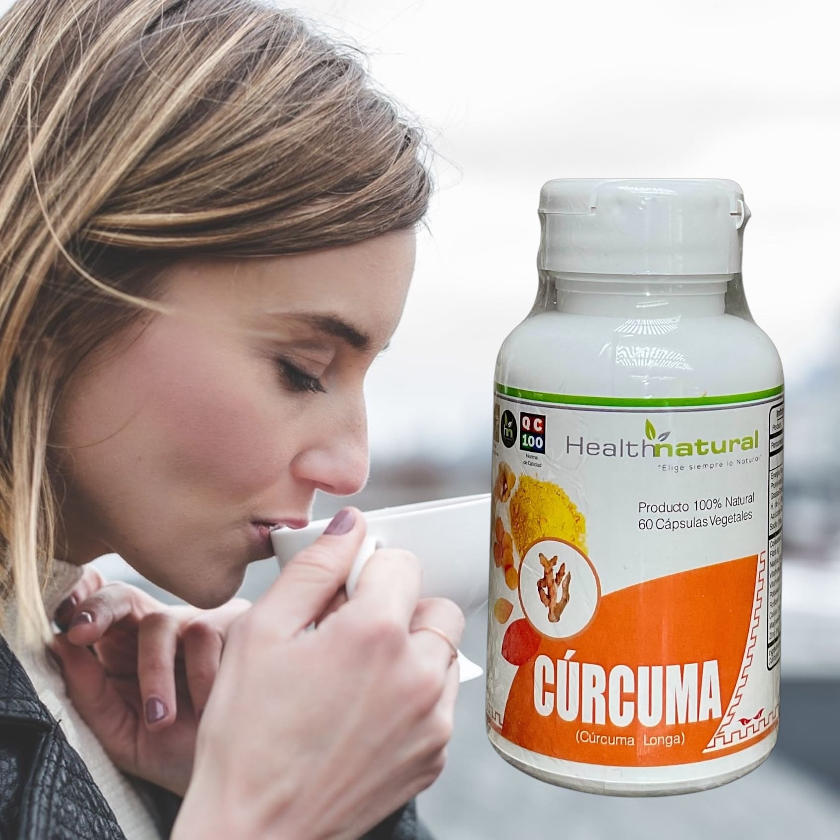 Cúrcuma Health Natural 60 cápsulas - 500 mg - Imagen 3