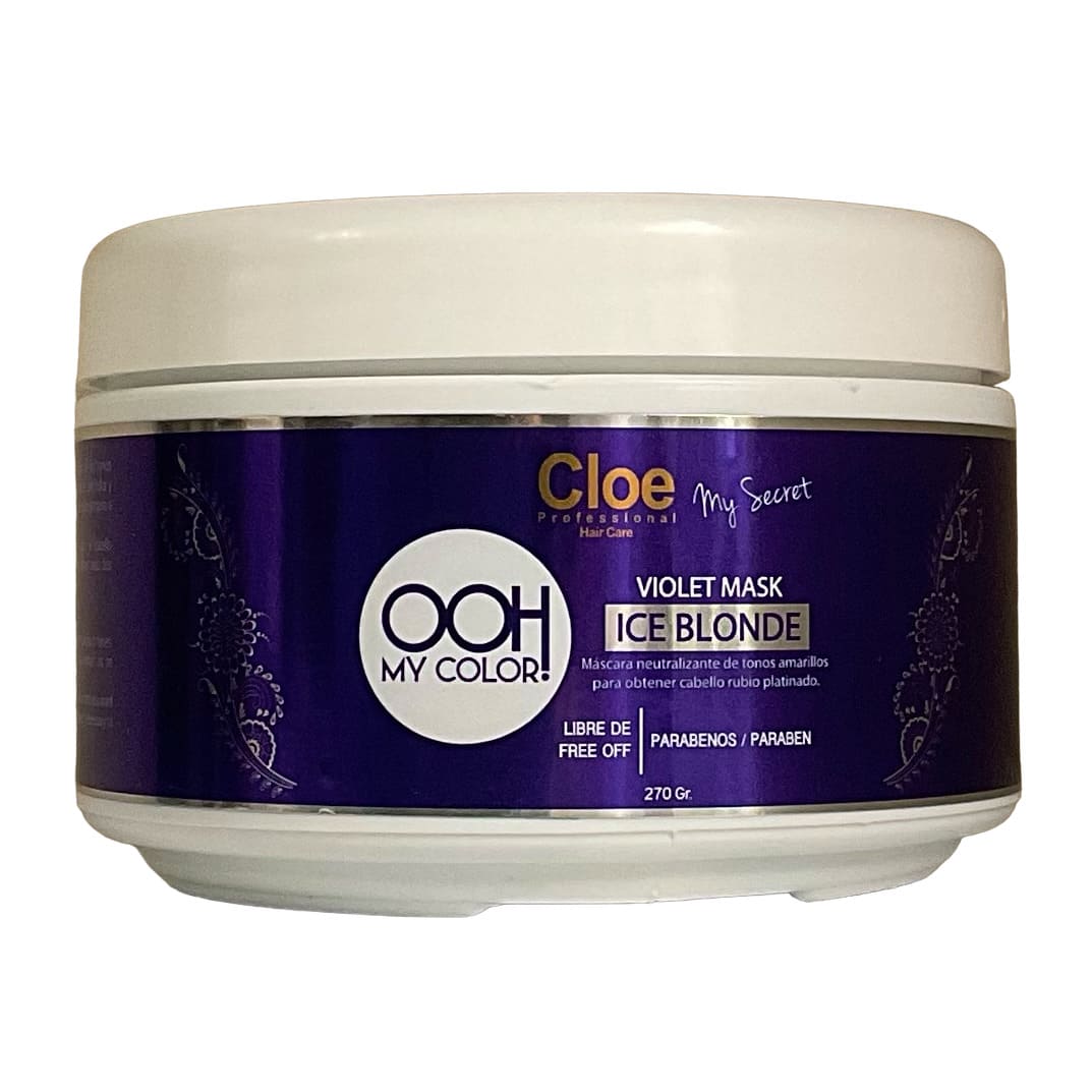 Máscara cabellos rubios Violet Ice Blonde Cloe 270 g