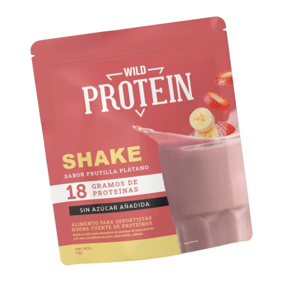 Proteína idolatrada en polvo 1k Wild Foods Sabor Frutilla Plátano