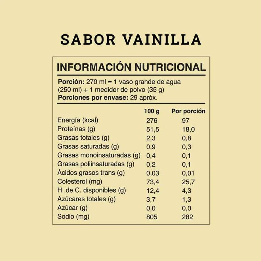 Proteína En Polvo Shake Wild Foods 18g Vainilla 1 Kg - Imagen 2