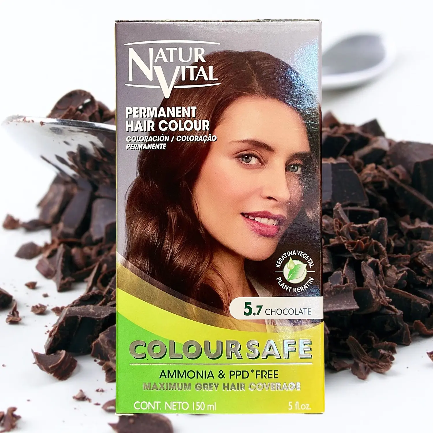 Tintura permanente color chocolate 5.7 NaturVital - Imagen 2