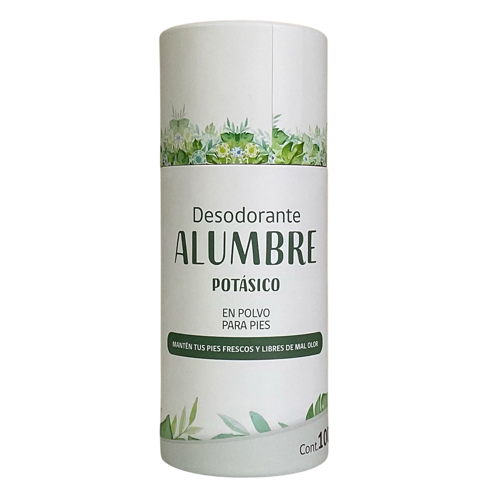 Desodorante de alumbre en polvo para pies 100 natural