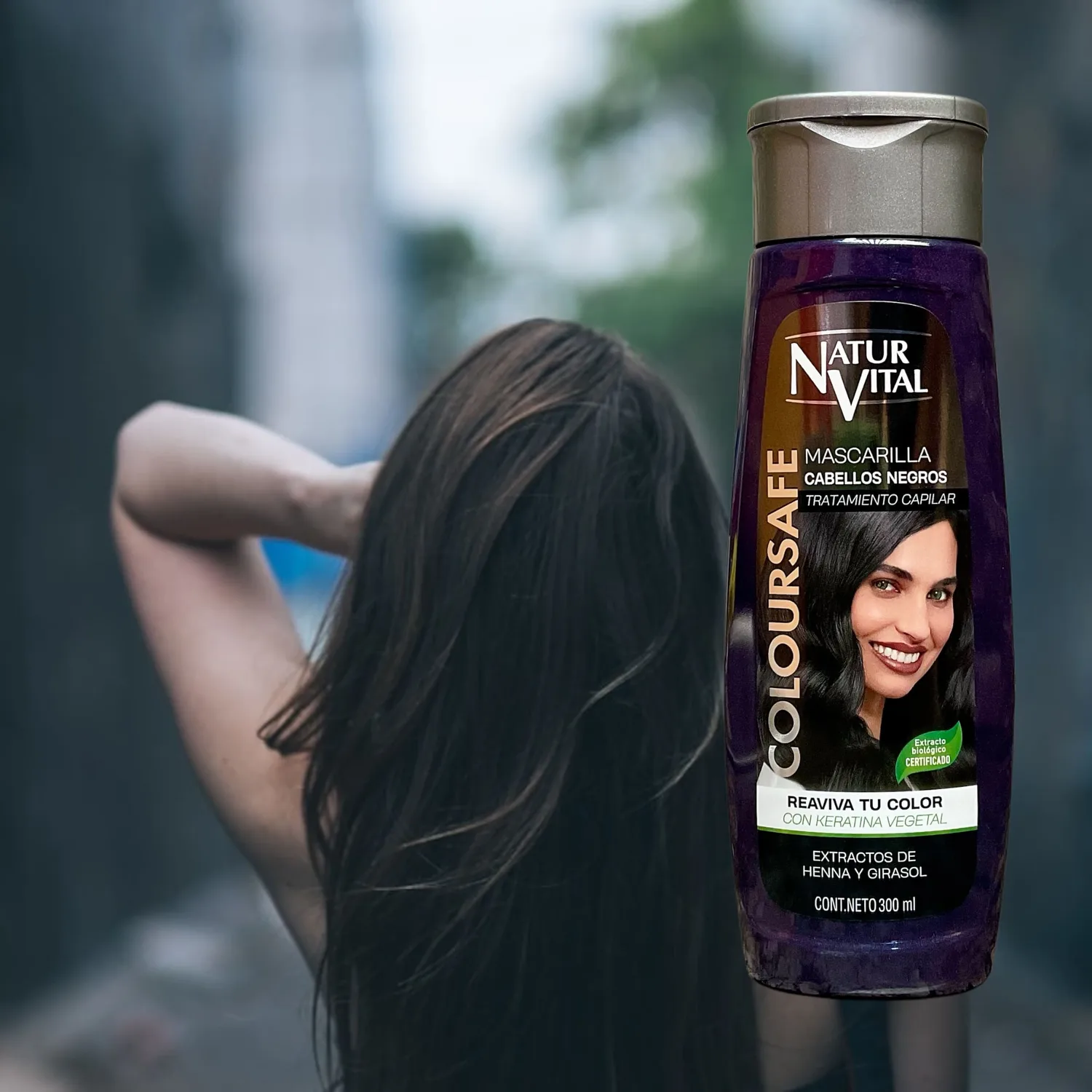 Mascarilla Capilar Cabellos Negros Coloursafe Naturvital - Imagen 2