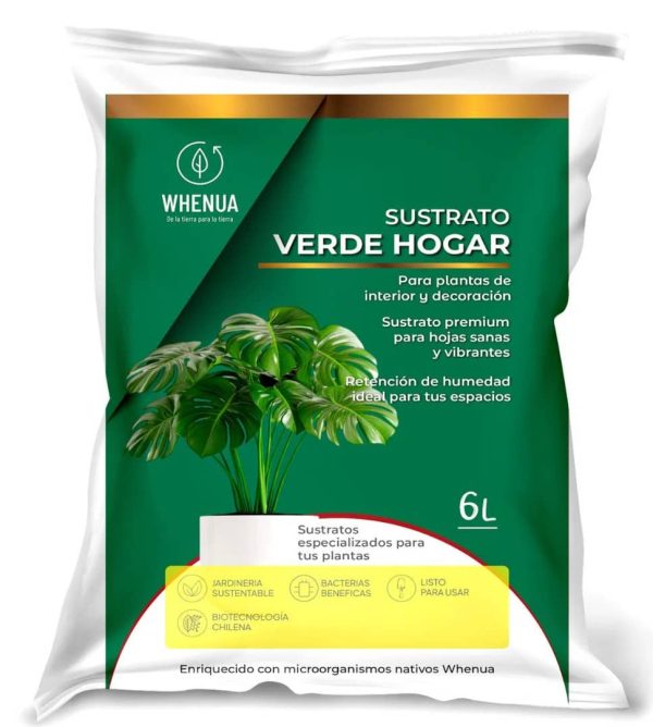 Sustrato Verde Hogar 6 Litros Whenua - Plantas de interior y decoración