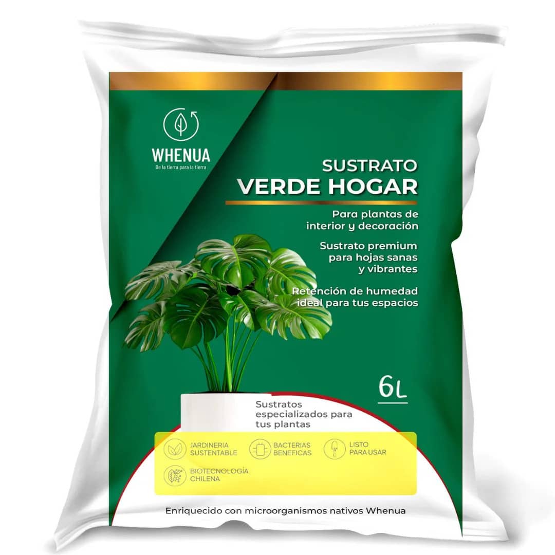 Sustrato Verde Hogar 6 Litros Whenua - Plantas de interior y decoración