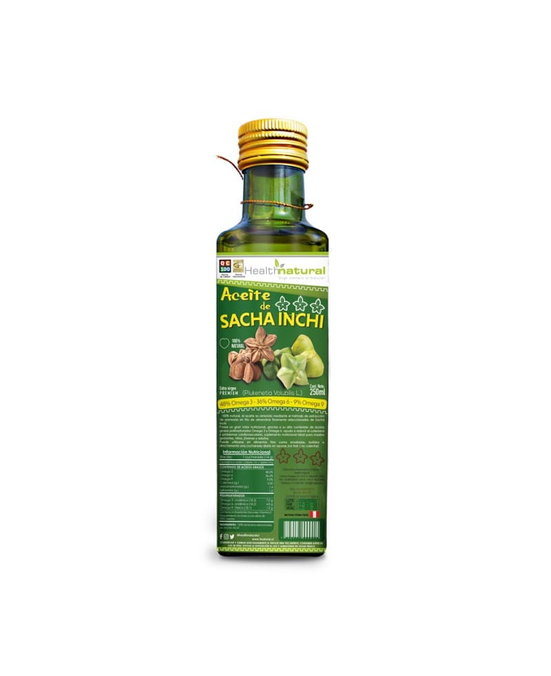 Aceite De Sacha Inchi 250ml - Extra Virgen - Health Natural