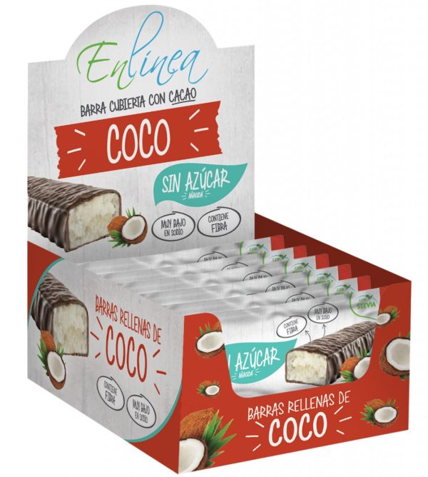 Barritas De Coco Chocolate Sin Azúcar 20 Unidades - En Línea