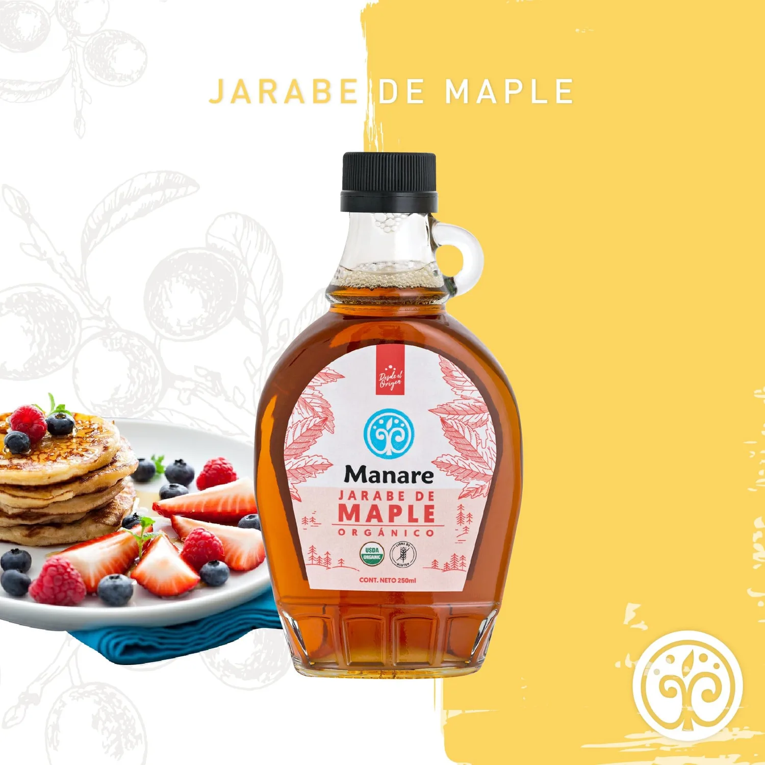 Jarabe de Maple Syrup - Endulzante Natural 250ml - Manare - Imagen 8