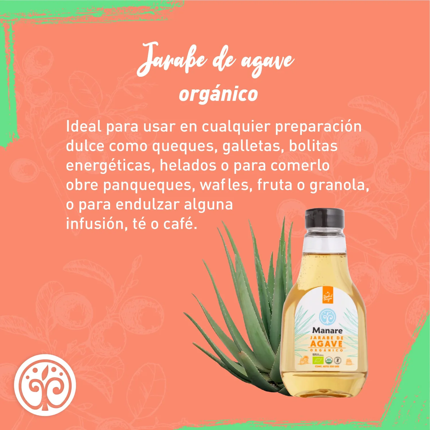 Jarabe de Agave 660g Syrup Orgánico - Manare - Imagen 4