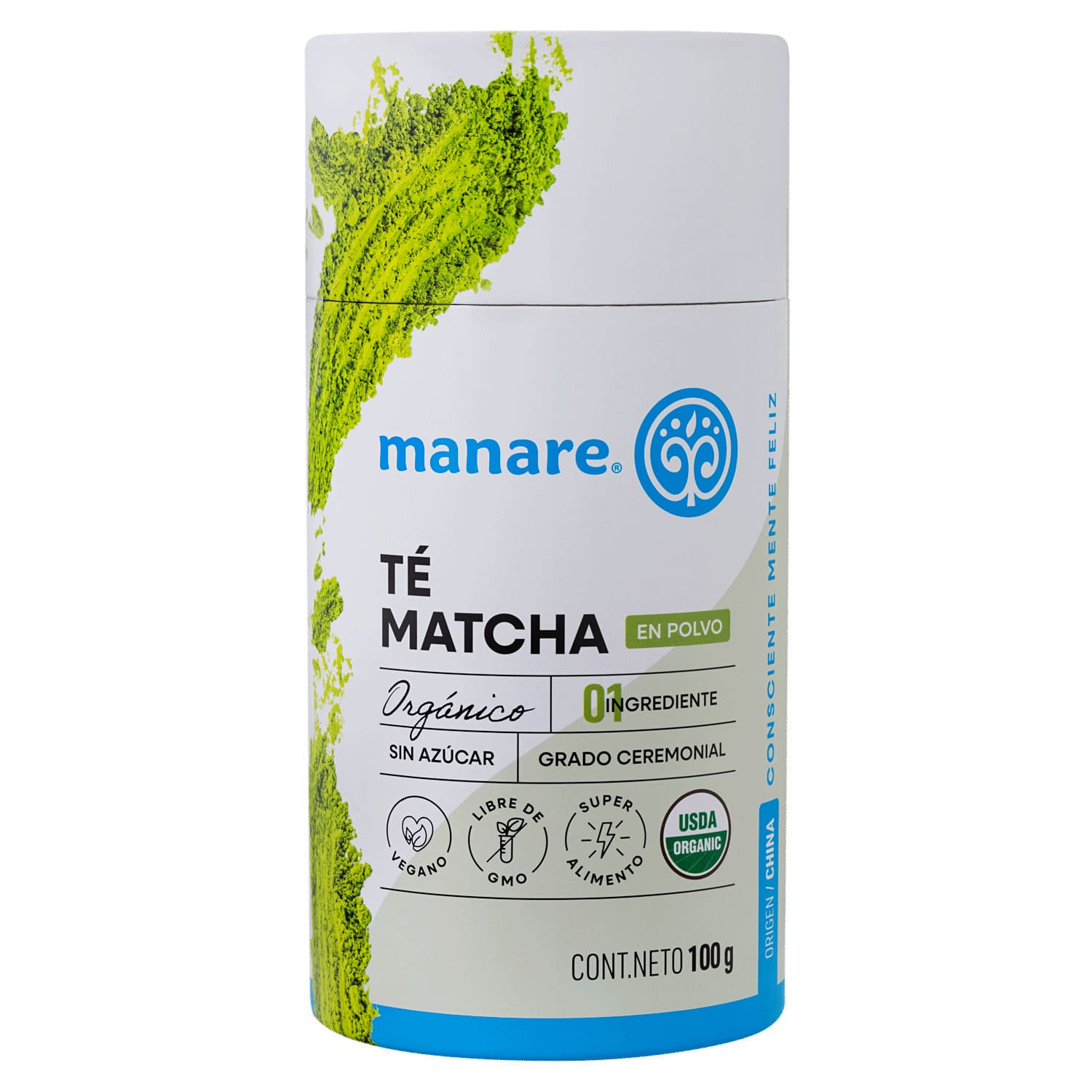 Té Matcha Verde Orgánico En Polvo 100g - Manare