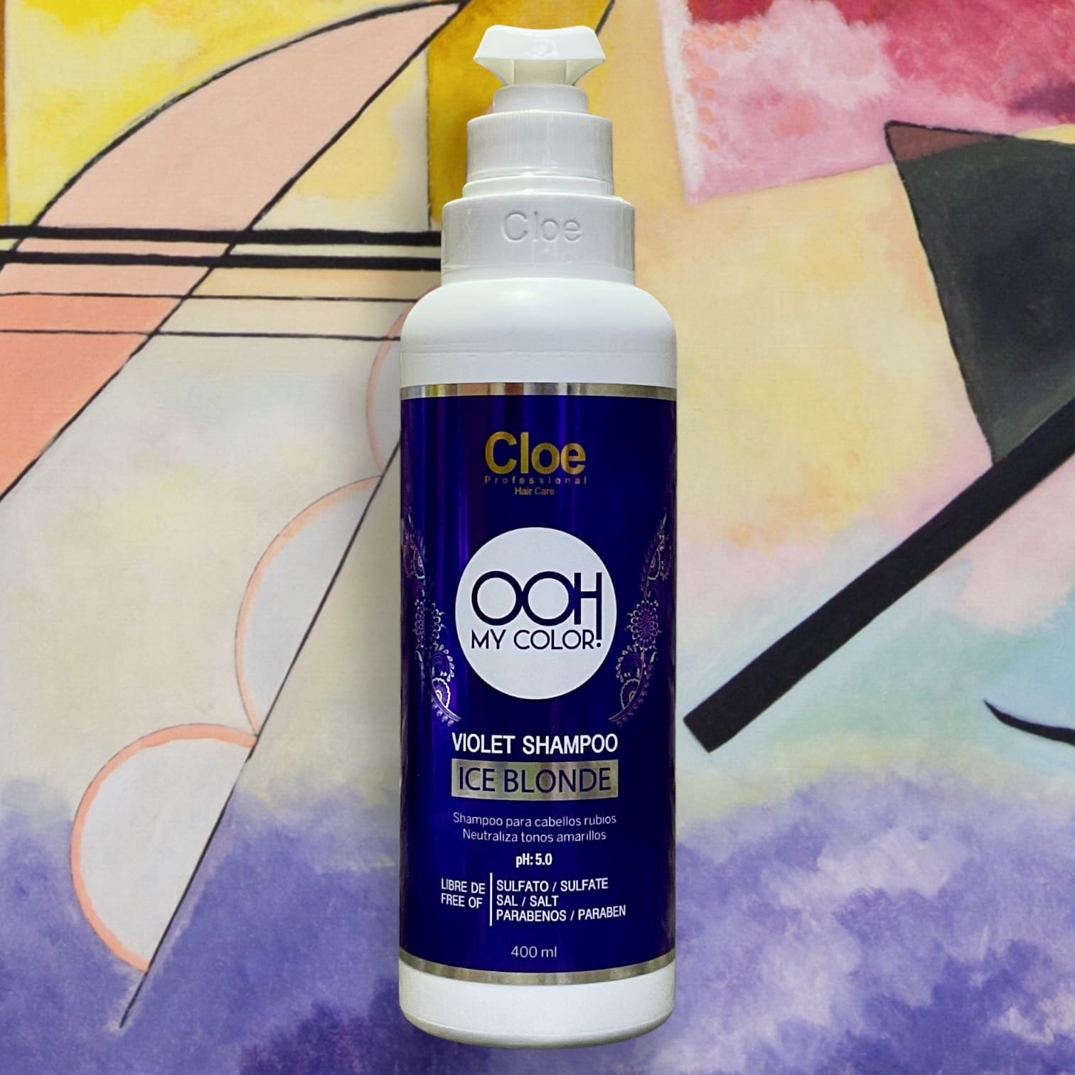 Shampoo Violet Ice Blonde Para Cabellos Rubios Cloe - 400 ml - Imagen 4