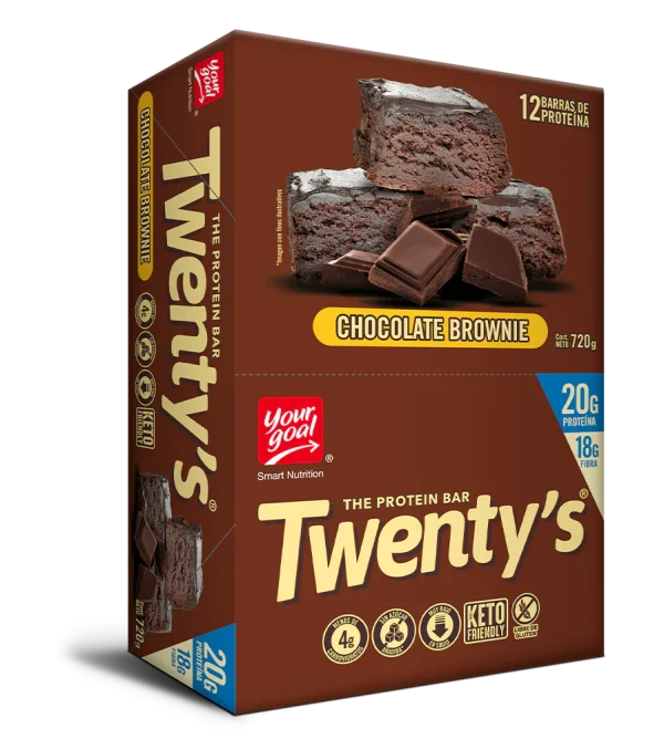 Barritas De Proteína Twenty's Chocolate Brownie 12 Unidades