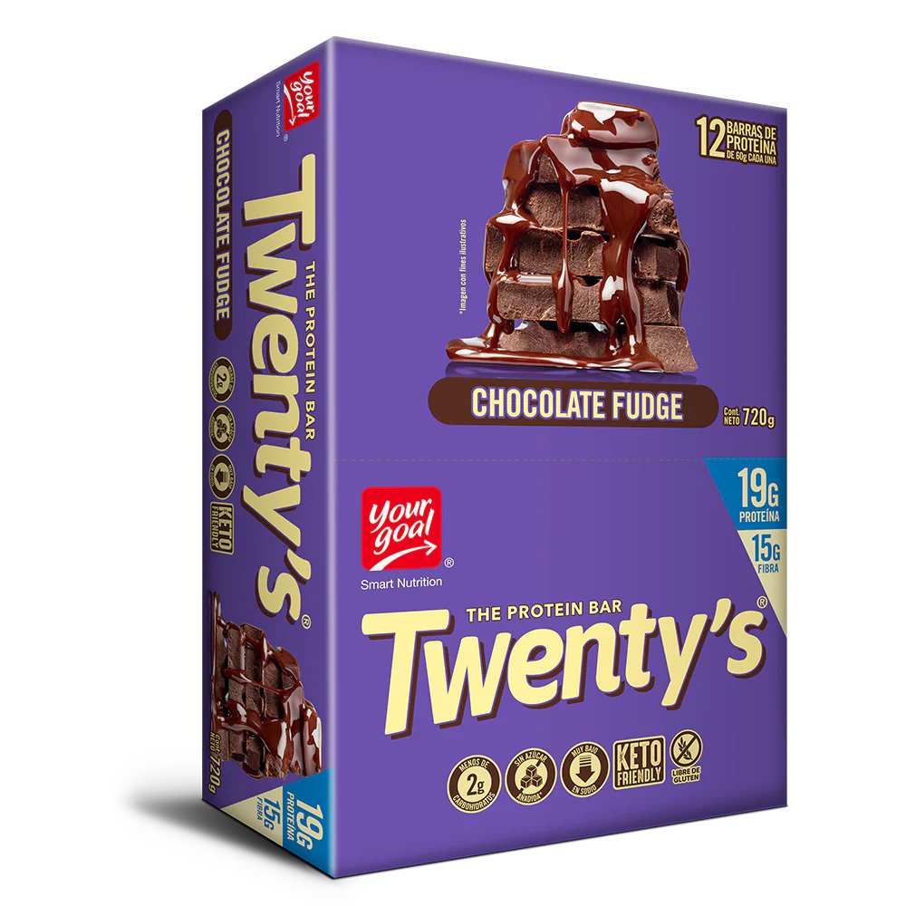 Barritas De Proteína Twenty's Chocolate Fudge 12 Unidades