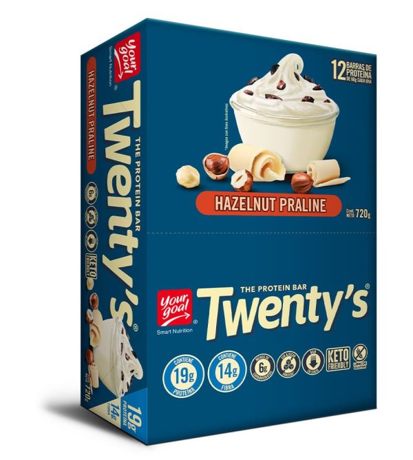 Barritas De Proteína Twenty's Hazelnut Praline 12 Unidades