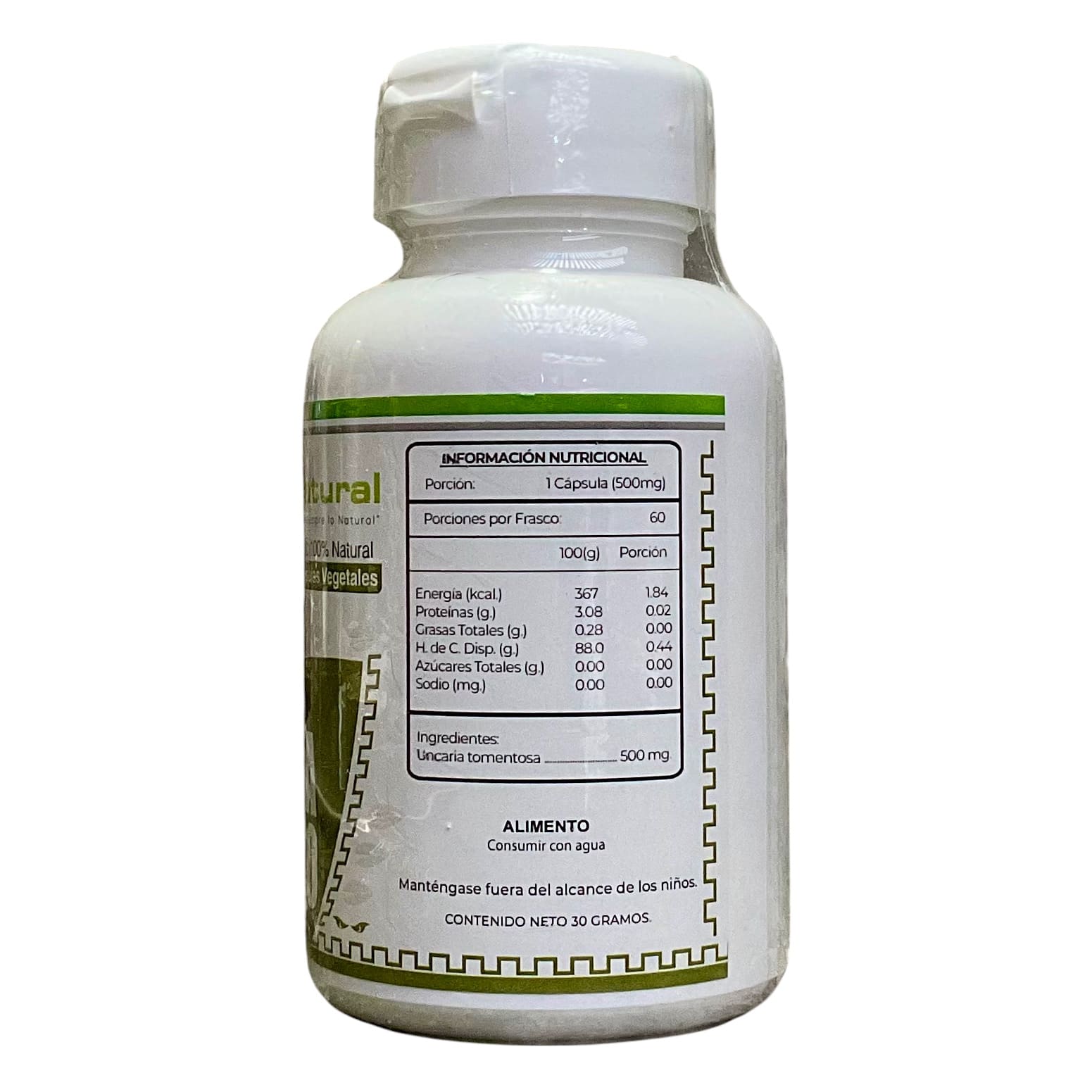 Uña de gato Health Natural 60 cápsulas vegetales - 500 mg - Imagen 2