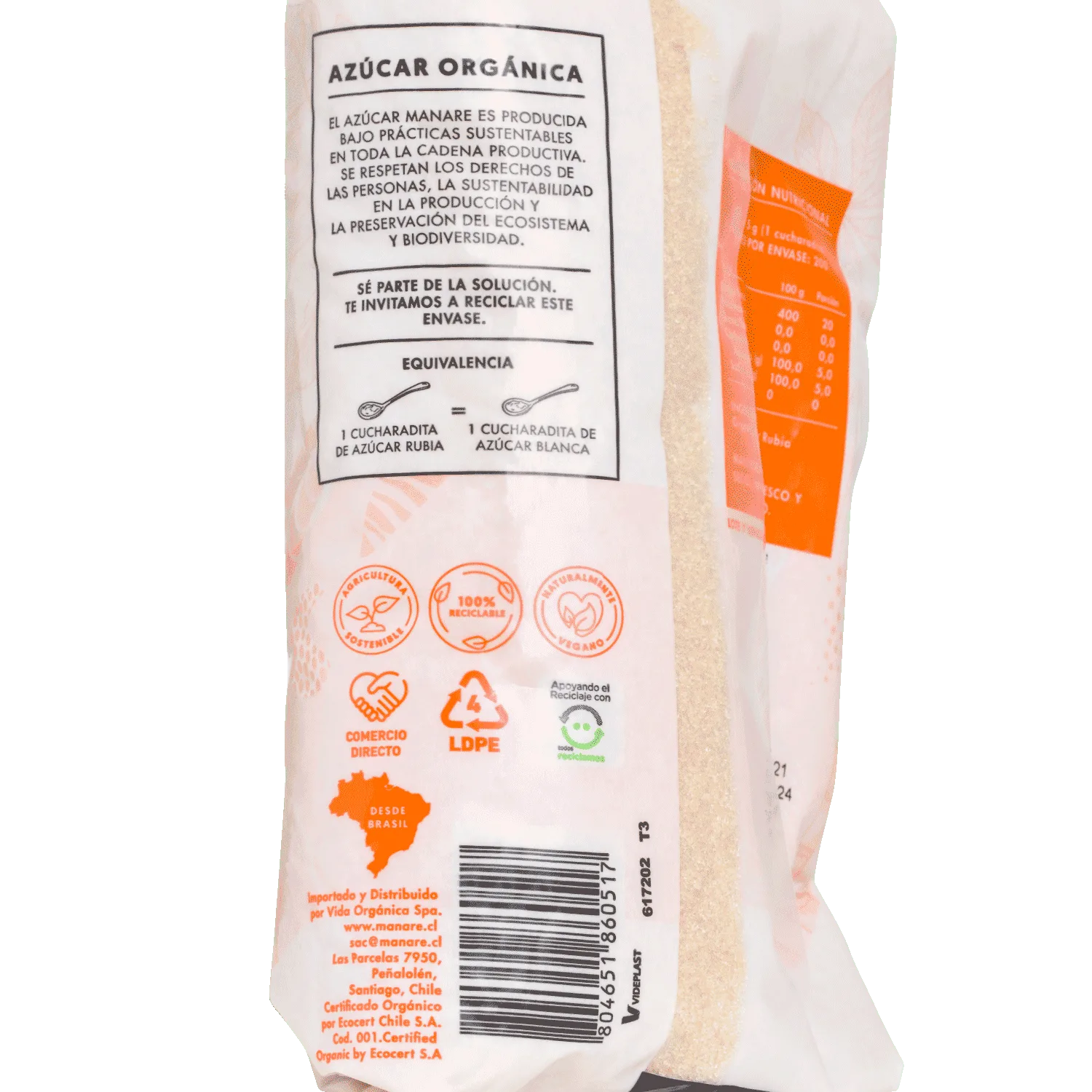 Azúcar Rubia 1Kg - Manare - Imagen 2