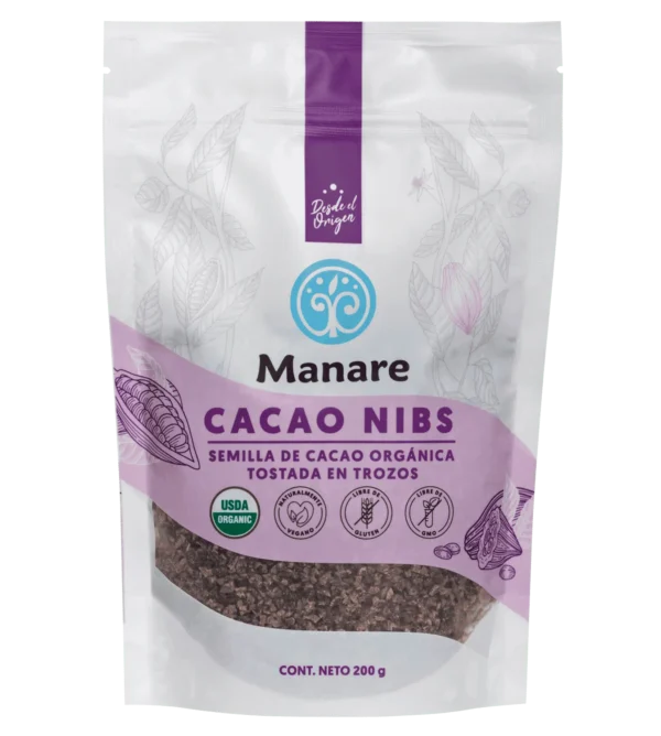 Cacao Nibs Orgánico 200g - Manare