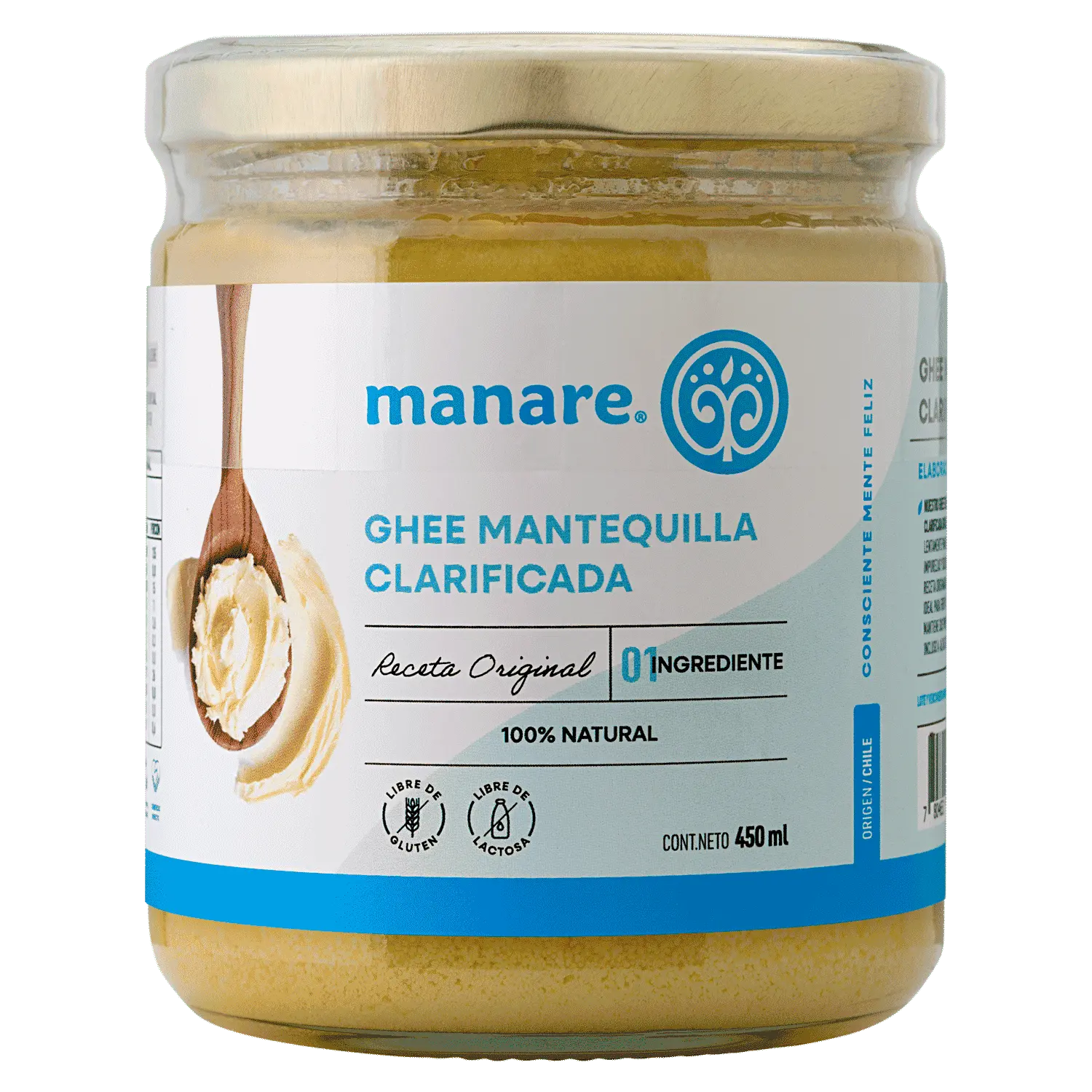 Ghee Mantequilla Clarificada 450ml - Manare