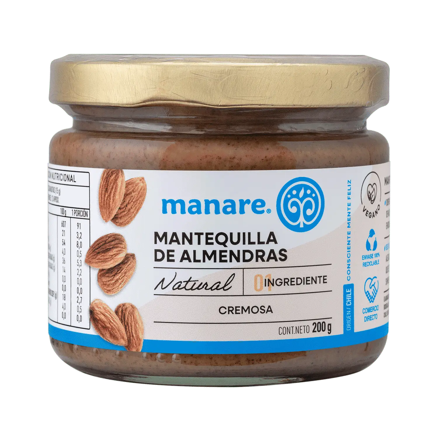 Mantequilla De Almendras 200g - Manare
