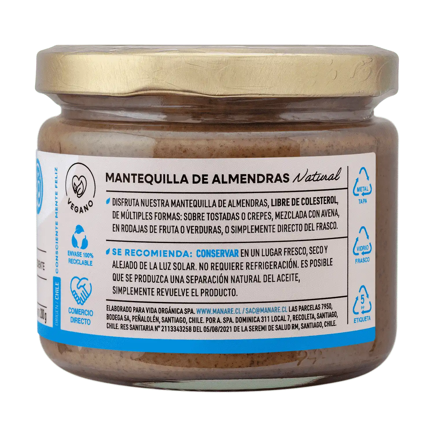 Mantequilla De Almendras 200g - Manare - Imagen 2