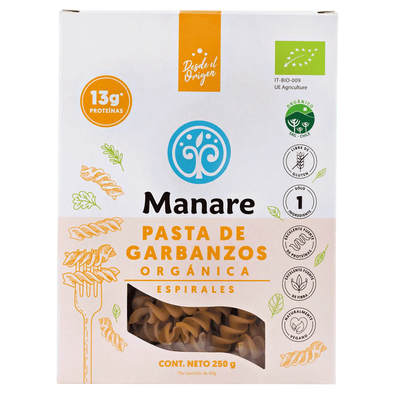 Espirales De Garbanzos 250g - Manare