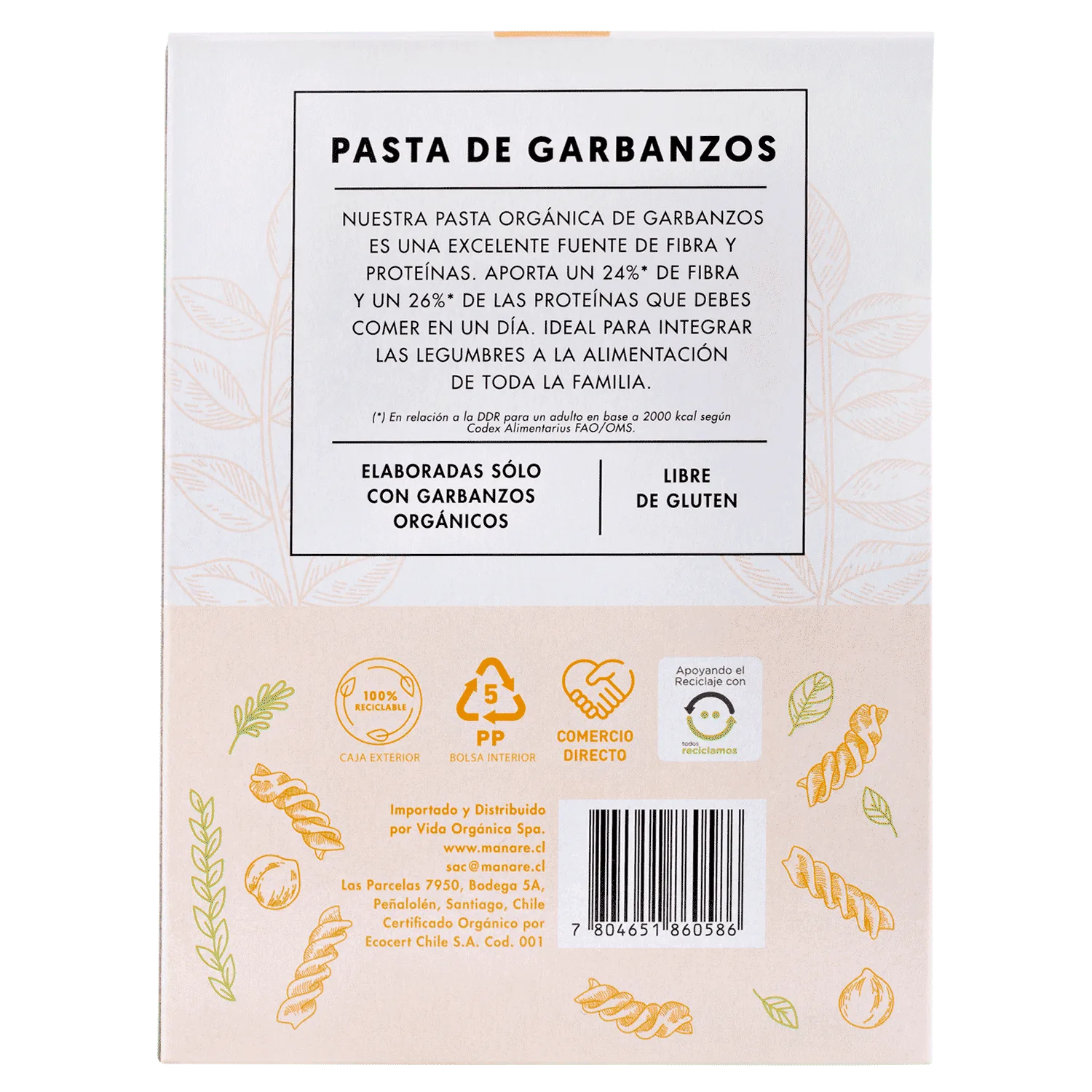 Espirales De Garbanzos 250g - Manare - Imagen 2