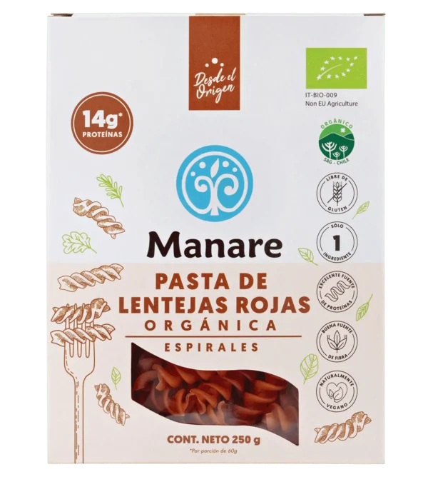 Espirales De Lentejas Rojas 250g - Manare