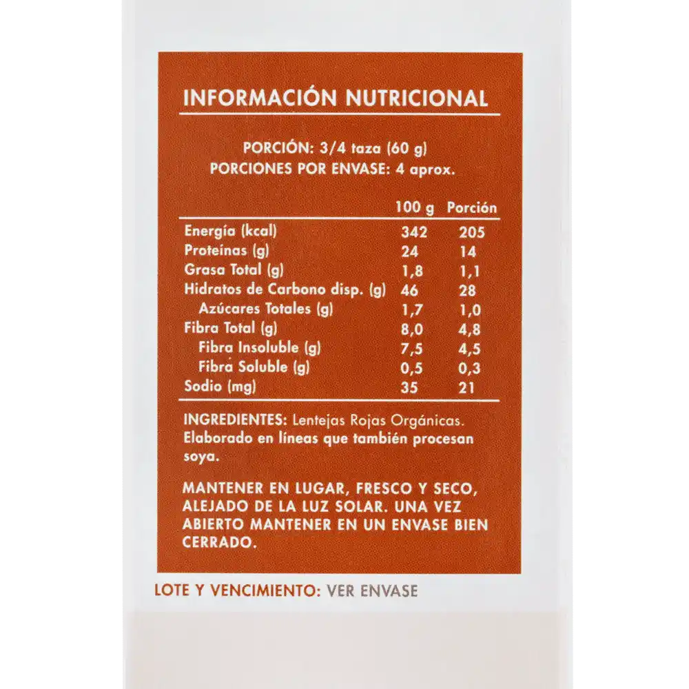 Espirales De Lentejas Rojas 250g - Manare - Imagen 3