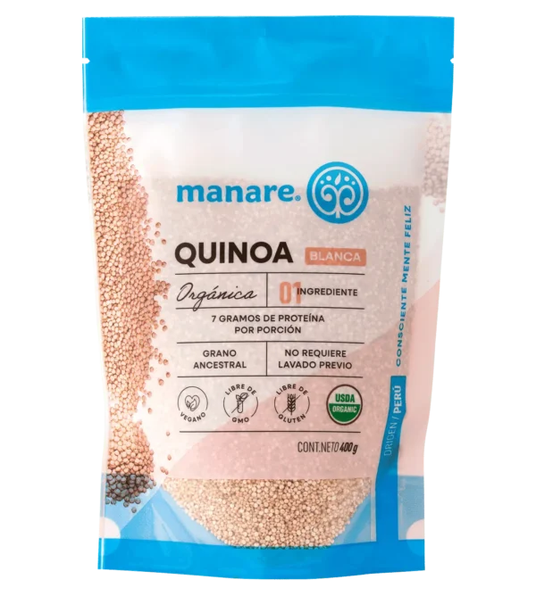 Quinoa Blanca Orgánica 400g - Manare