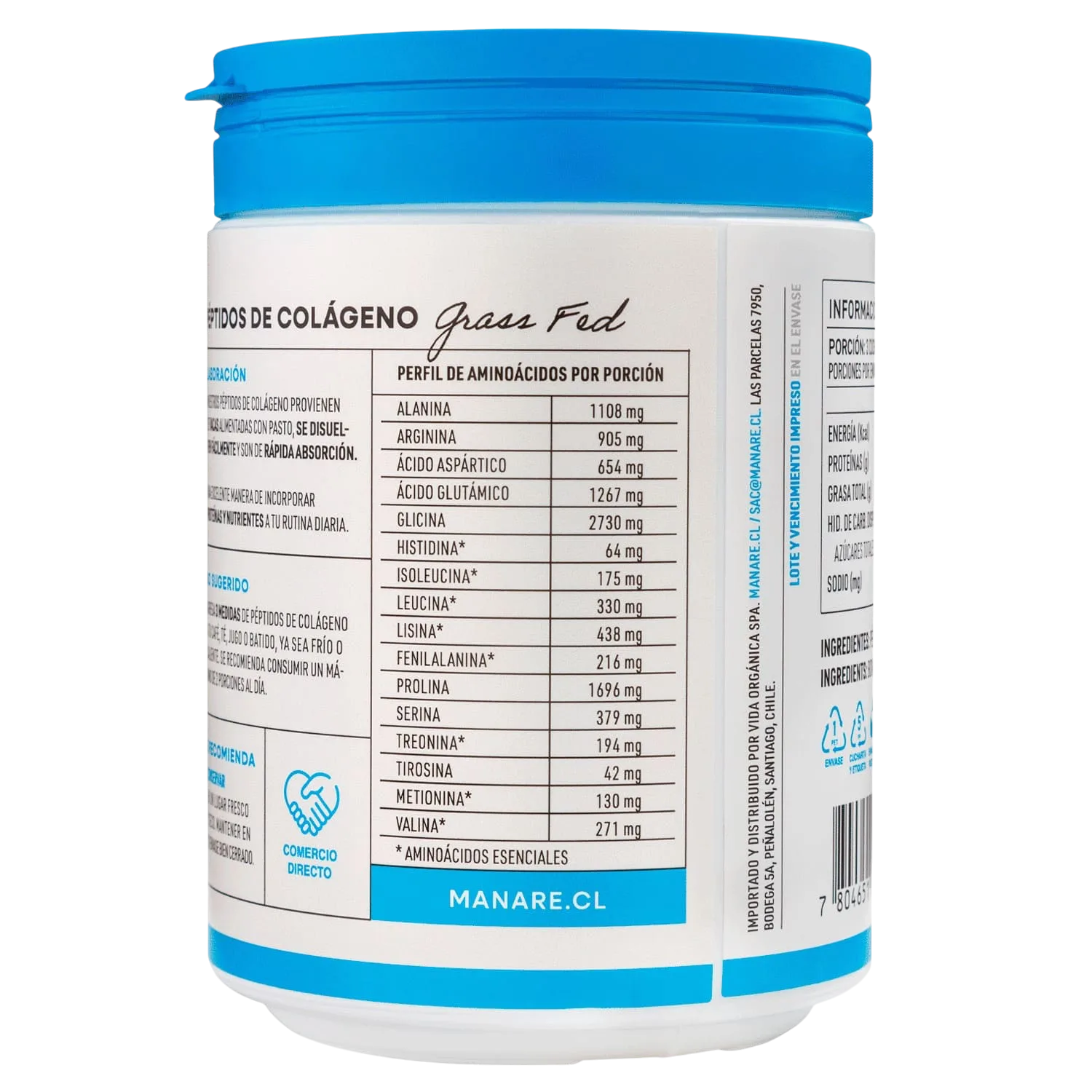 Péptidos De Colágeno Hidrolizado 250g - Manare - Imagen 3