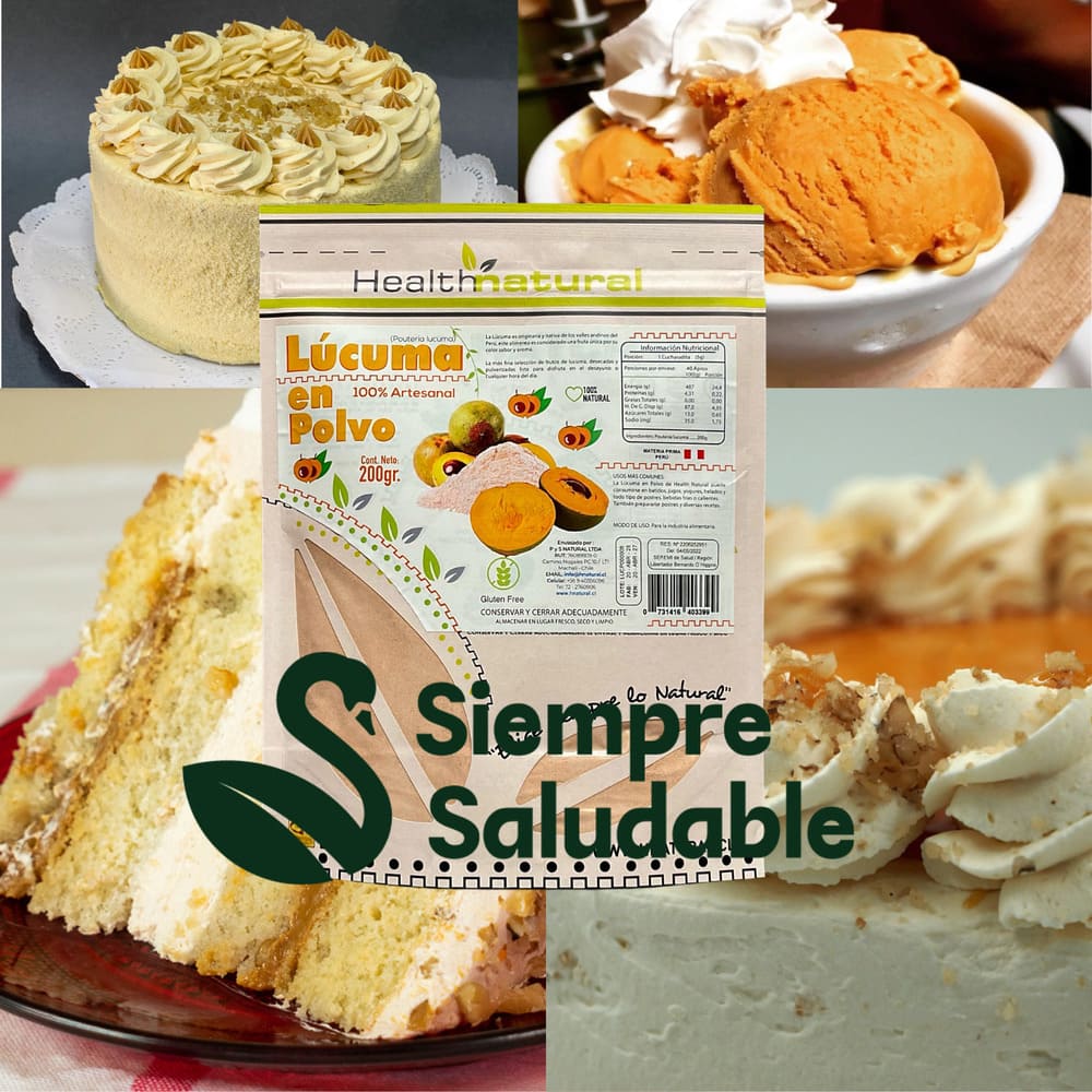 Lúcuma en polvo Health Natural 200 grs - 100% natural - Imagen 2