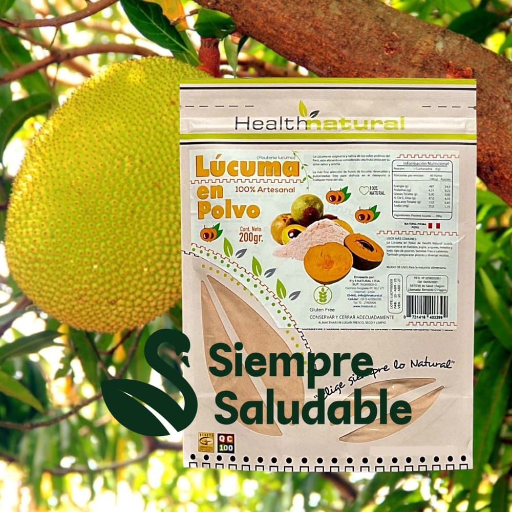 Lúcuma en polvo Health Natural 200 grs - 100% natural - Imagen 4