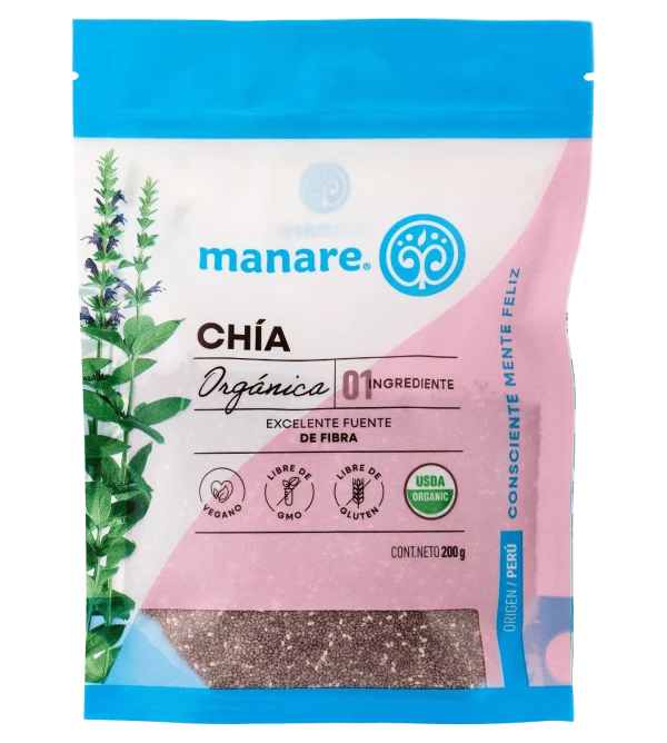 Semillas De Chía Orgánica 200g - Manare