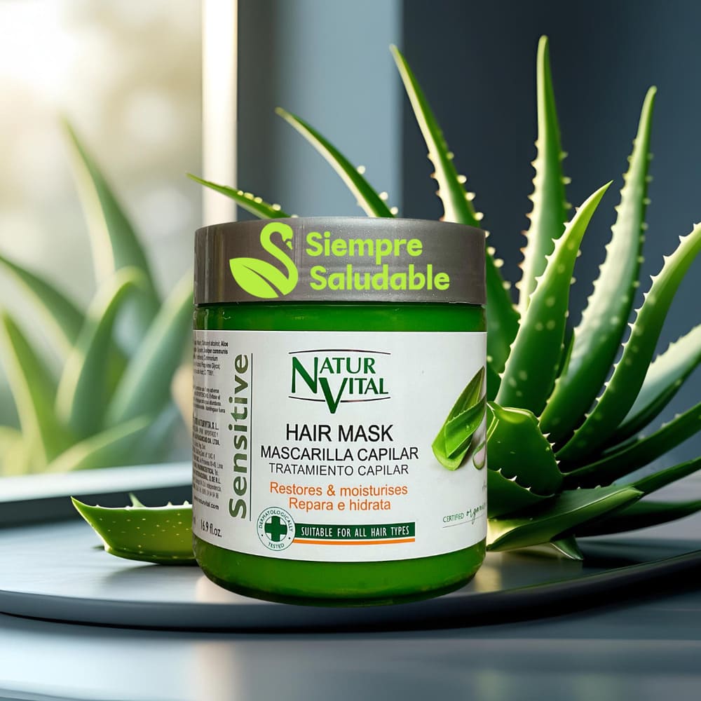 Mascarilla capilar sensitive aloe vera NaturVital 500 ml. - Imagen 2