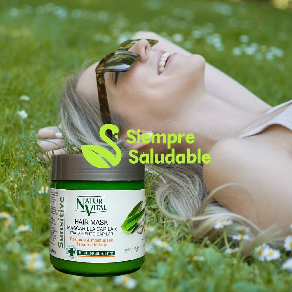 Mascarilla capilar sensitive aloe vera NaturVital 500 ml. - Imagen 3