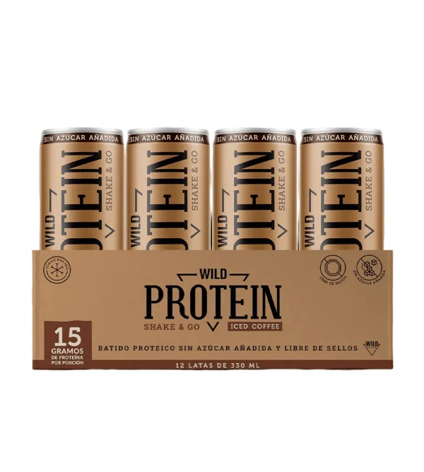 Wild Protein Shake & Go Sabor Café - 12 Latas x 310ml