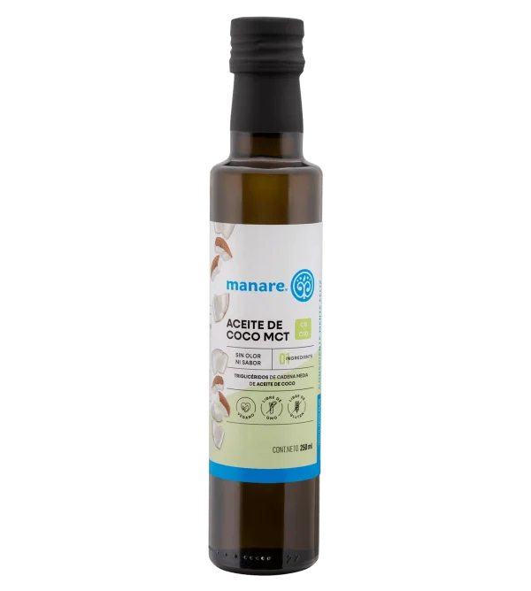 Aceite De Coco Mct 250ml Sin Olor Ni Sabor - Manare