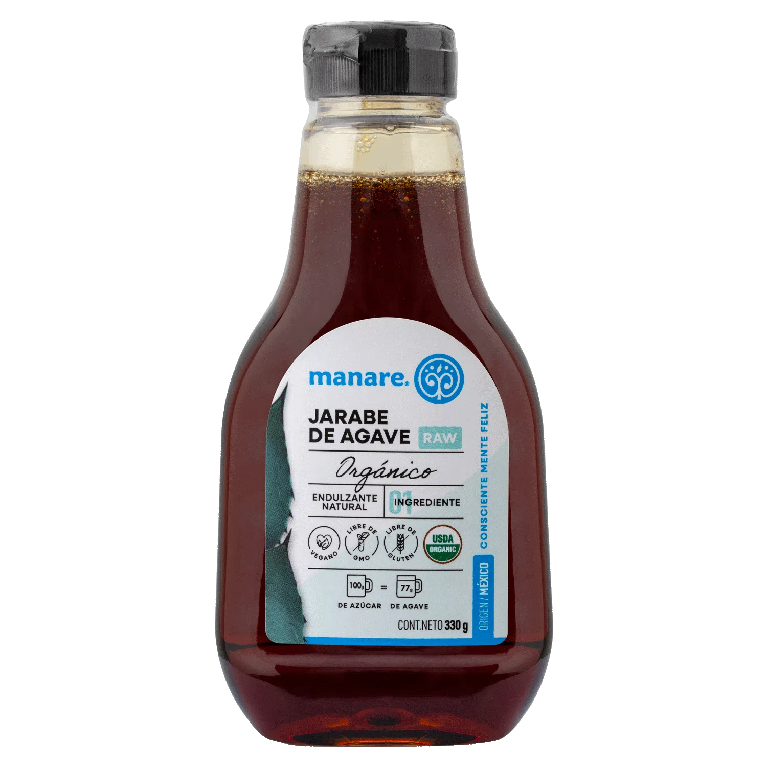 Jarabe De Agave Raw 330g Syrup Orgánico - Manare