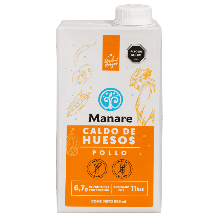 Caldo De Huesos De Pollo 500ml - Manare