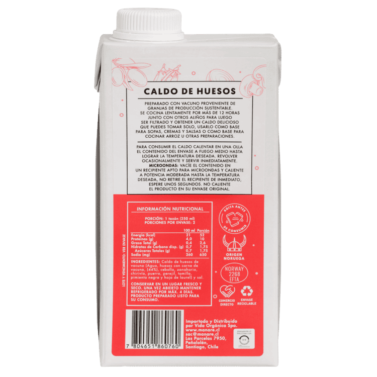 Caldo De Huesos De Vacuno 500ml - Manare - Imagen 2