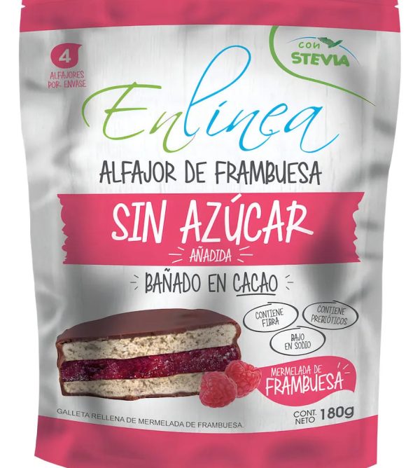 Alfajores Frambuesa Sin Azúcar - 4 Unidades - En Línea