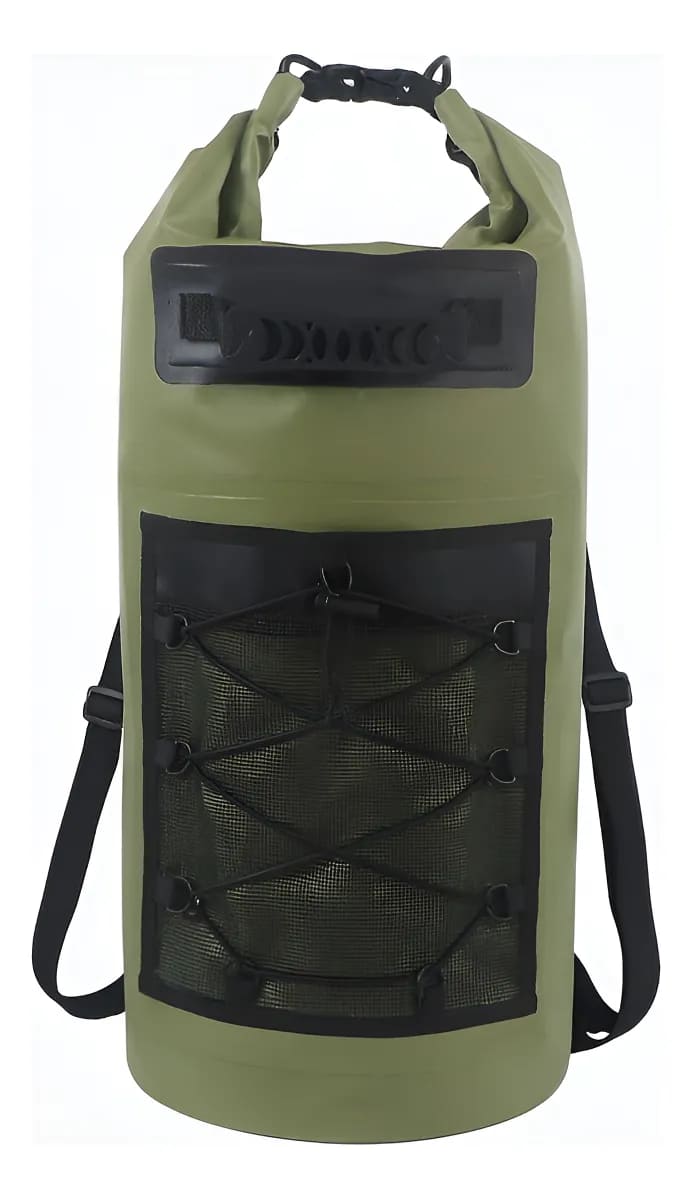 Bolso waterproof impermeable verde 10L