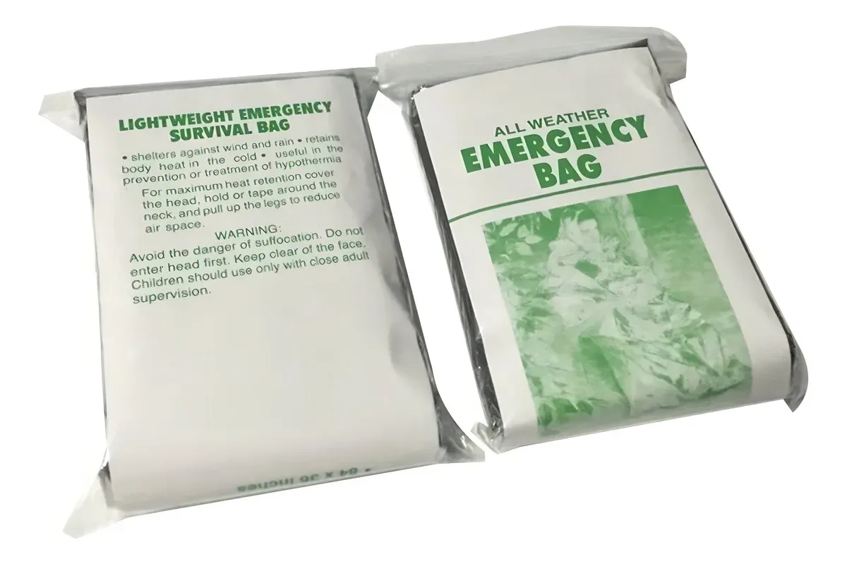 Saco de dormir de emergencia de aluminio ultraligero y compacto